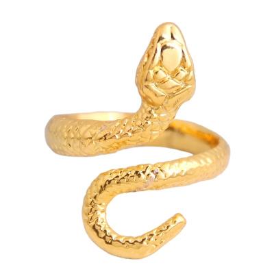 China Contrast Eyebrow Opening Ring Best Selling Ring Fashionable Punk Style Serpentine Design Unique Ring With High Quality for sale