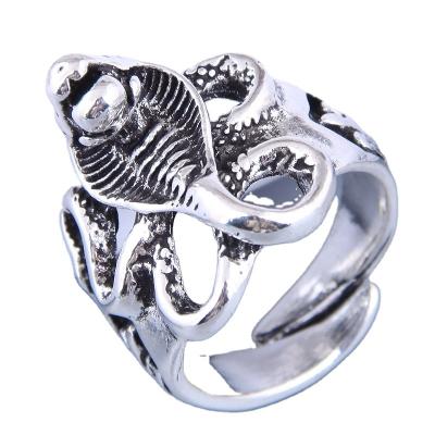 China Retro auspicious snake Cheap promotional gift ring trendy style unique men's ring with high quality for sale