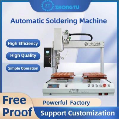 China Single Head Double Stations Desktop Automatic Soldering Machine for sale