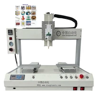 China Four Axis Automatic Glue Dispensing Robot With Single Head Double Station for sale