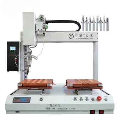 China Double Platform Desktop Robot Automatic Soldering Machine 3 Axis For PCB for sale