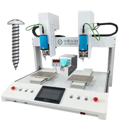 China Double Table Screwdriver Automatic Machine with Double Servo Screw Heads for sale