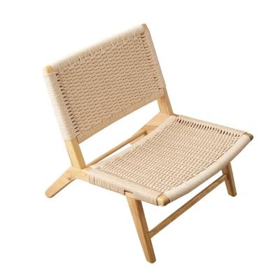 China Living Room Furniture Modern Design Furniture Convertible Solid Wood Rope Leisure High End Woven Chair for sale