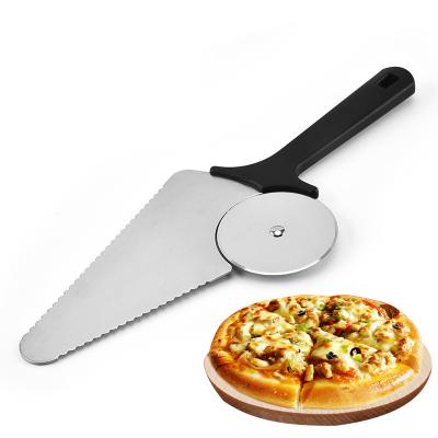 China Sustainable new design 2 in 1 multifunctional pizza server shovel with custom made pizza cutter pizza cutter for sale