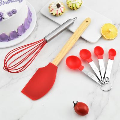 China Bakeware Silicone Spatula Set Egg Beater Measurer Set Baking Tools for sale