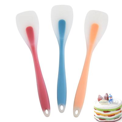 China Stocked Fast Shipping Heat Resistant Silicone Spatula Spoon Food Grade Cooking Useful Spoon Kitchen Accessories for sale