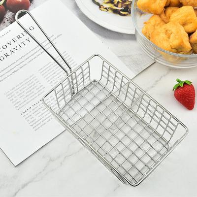 China Viable Top Selling French Fries Basket Frying Basket Sieve Wire Mesh Frying Basket for sale