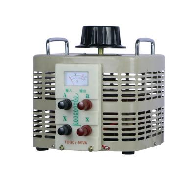 China Contact Type AC Voltage Power Frequency Single Phase Regulator 5KVA TDGC2-5kVA Contact Type AC Voltage Regulator for sale