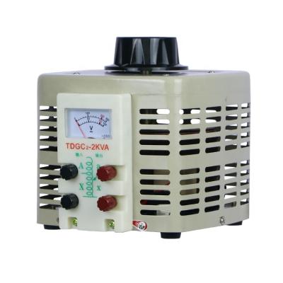 China Contact Type AC Voltage Power Frequency Single Phase Regulator 2KVA TDGC2-2kVA Contact Type AC Voltage Regulator for sale