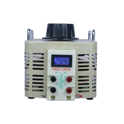 China Contact Type AC Voltage Power Frequency Single Phase Regulator 3KVA TDGC2-3kVA Contact Type AC Voltage Regulator for sale