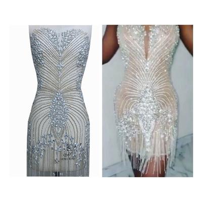 China High Quality Cheap Rhinestones Bodice Applique Look Good Beauty Popular for sale