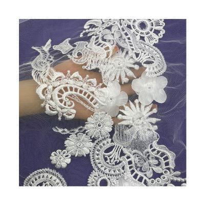 China Other Bridal Look Wonderful Good Factory Cheap White Heavy Lace Fabric for sale