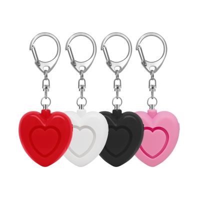 China Meinoe Individual Cute Heart Shaped Security Self Defense Alarm Key Chain 130db Personal Security Alarm For Women for sale