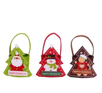 China Handmade Customize Design Wool Felt Fancy Christmas Candy Packet Wrapping Gift Bag With Customized Logo for sale