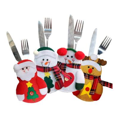 China Viable Website Hopping Factory Price Felt Christmas Tableware Cutlery Rack for sale