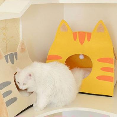 China Factory Custom High Quality Soft Easy Taking Wool Breathable Felt Fabric Indoor Cat Home/Pet Cages, Carriers & houses for sale