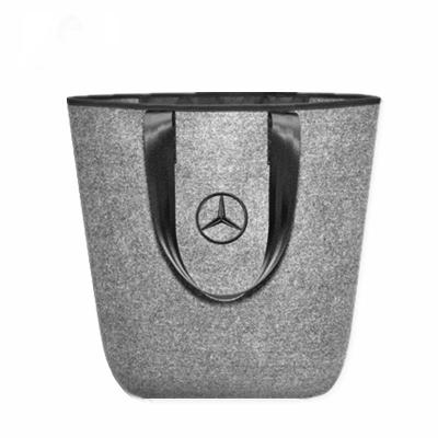 China Large Capacity Double Handled Handle Felt Ladies Tote Bag Felt Bag With Embroidered Logo for sale