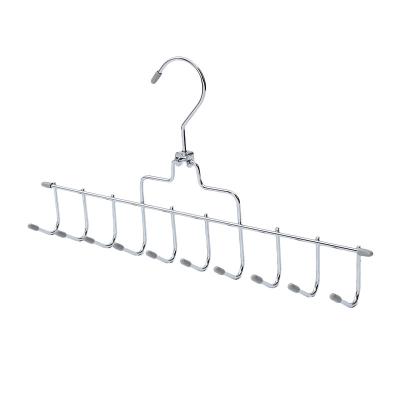 China Transitional Metal Over Door Closet Storage Hanging Rack for Bedroom, Closet, Holds Men's/Women's Ties, Belts, Accessories - 10 Hooks Chrome for sale