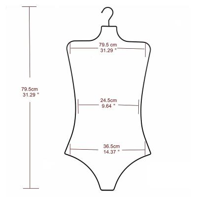 China Eco-friendly Hanger/Space Fashion Swimwear Store Display Hanger Metal Swimwear Bikini Backup Hanger for sale