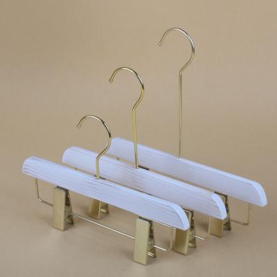 China Sustainable Eco - Friendly Solid Wood Pants Hangers With Staples Baby Cloth Hanger Wood Hanger Standard Sizes for sale