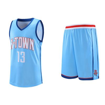 China Antibacterial Men Cool Original Design Sports Sweated Basketball Suit Reversible Training Basketball Uniform Set for sale