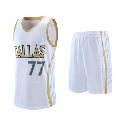 China Wholesale Newest Antibacterial Men Basketball Wear Team Suit Sublimation Prited Reversible Basketball Uniform for sale