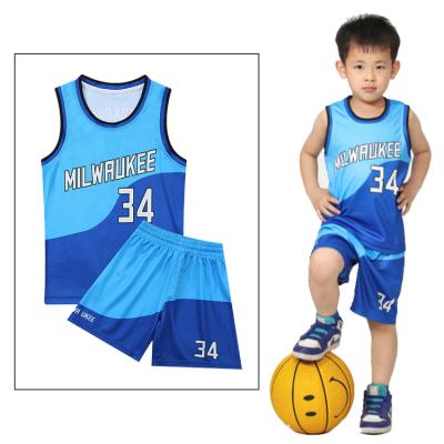 China Wholesale Breathable Baby Basketball Jerseys Kids Digital Printing Kids Basketball Uniform for sale