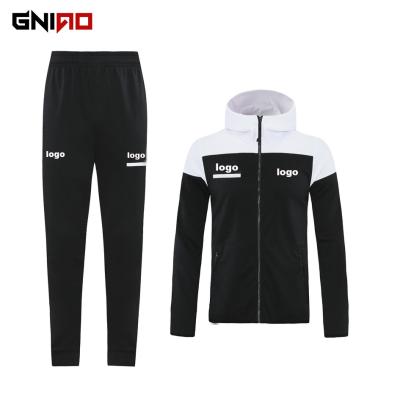 China Soft Quality Club Team European Soccer Hoodies Thai Football Training Suit With Zipper for sale