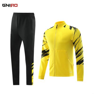 China Wholesale Thailand Quality Soft Soccer Training Suit Set High Quality Mens Soccer Jacket With Pants for sale