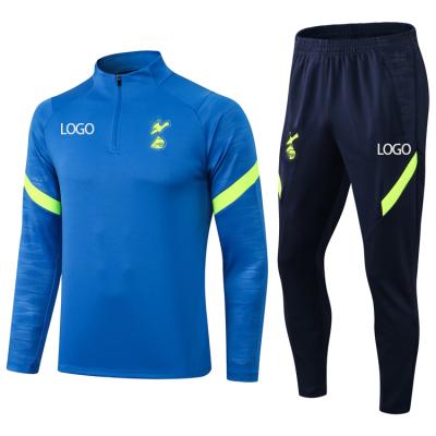 China Sublimation prited European Club Team Soccer Tracksuit Blank 2022 New Men's Football Sport Tracksuit for sale