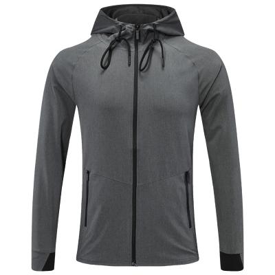 China 2021 Factory Wholesaler Soft Zipper Front Pocket Gym Mens Hoodie Sports Jacket for sale