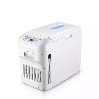 China Hot Sale 12V 220V 24V Mini Fridge Two Mini Car Fridge 28L Camping Plastic Hot Portable Electric Outdoor Cooler Box for sale