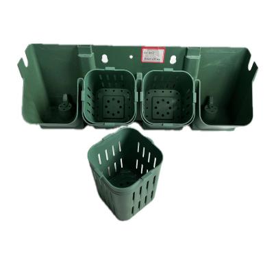 China Plastic HDPE Greening Planting Pot Stackable Vertical Wall Planter System for Garden for sale