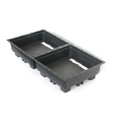 China Plastic Green Roofs Rectangle Garden Tray 500x500mm for 4 Square Units and Flower Pot for sale