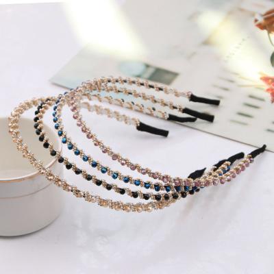 China Popular Female Fairy Shiny Headband Rhinestone Headband Beauty Party Daily Wear Luxury Women's Accessories For Girls for sale