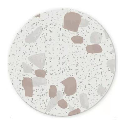 China Clog Series Custom Sublimation Theme Coaster Set Viable Marble Table Viable White Ceramic Terrazzo Coaster for sale