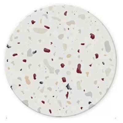 China Sustainable Terrazzo Ceramic Amazon Stone Coaster With Cork Back For Drinks Sent 8 /6Round Coaster for sale