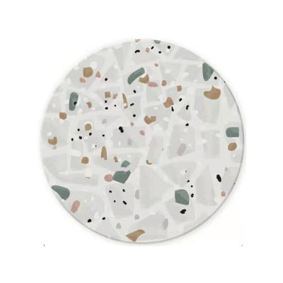 China Durable Marble Clog Series Clog Terrazzo Series Marble Clog Theme Printed Turkish Ceramic Tea - Turkey Coffee Coaster for sale