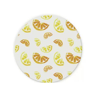 China Viable Fruit Series Orange Theme Clog Coasters For Beverage Set Of 6 Beverage Absorbent Coasters With Stand Ceramic Beverage Coasters for sale