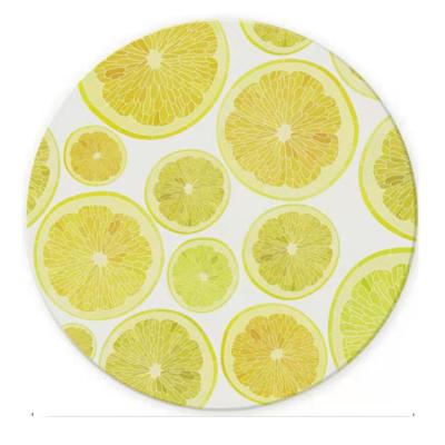 China Viable Orange Lemon Drink Coasters Absorbent Coasters for Drinks for Table Pad Housewarming Gifts Farmhouse Decor for sale