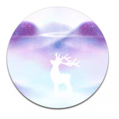 China Viable Purple Fairy Deer In The Forest Round All Things Are Series Fashion Deep Animated Mug Mats Beer Custom Coasters For Drinks for sale