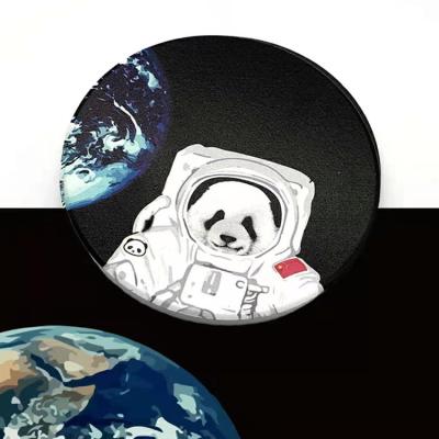 China Viable Jia Yi Panda Dressed As Astronaut Zeramika Mendi Ceramiczne Keramicki Bottle Coaster Diatomite Coaster for sale