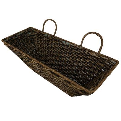 China Viable exclusive quotations for new products wholesales handmade woven water hyacinth sea grass storage basket with lip for sale