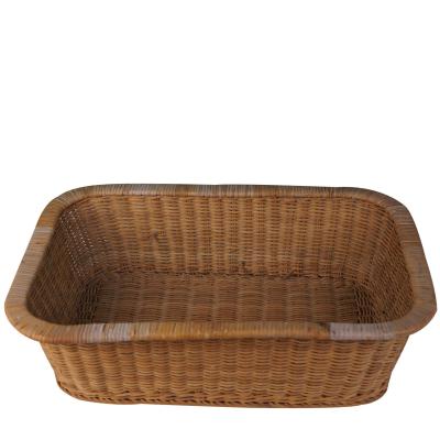 China Sustainable Handmade Wicker Storage Baskets Set Woven Decorative Nesting Organizing Baskets For Home Decoration for sale