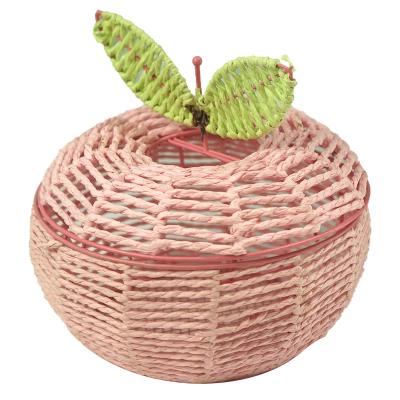 China 2021 Handmade Arrival Basket for Serving, Woven Tray, Heart Basket Braided Water Hyacinth Fruit Tray Wholesale Store for sale