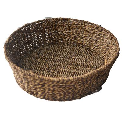 China 2021 Sustainable Wholesale Sea Grass Dried Vegetable Plankton Material High Quality Products Woven Storage Baskets For Organizing Bedroom for sale