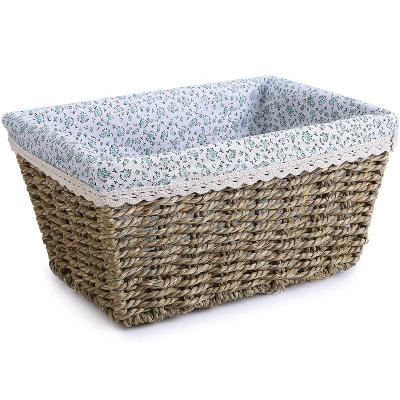 China Wholesale 2021 Suppliers Large Natural Handwoven Rattan Storage Universal Brown Rectangular Basket for sale