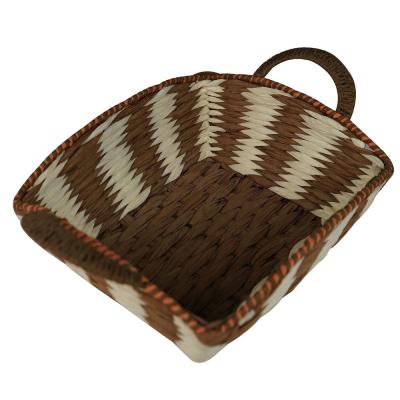 China Small Sustainable Woven Woven Rope Baskets Set Square Living Handmade Paper Organizing Nesting With Liner Decorative Home Storage Bin for sale