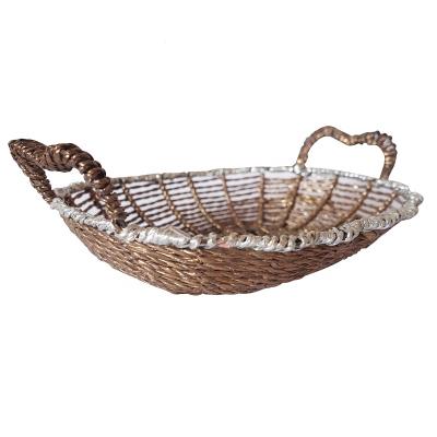 China 2021 Sustainable New Arrival Handmade Woven Basket Storage With Removable Lining Decorative Basket For Home, Bathroom, Kitchen for sale