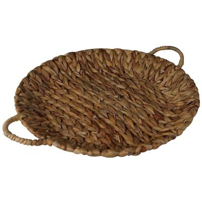 China Sustainable Eco-Friendly Rectangular Water Hyacinth Woven Storage Baskets Basket For Organizing Straw Rope Woven Basket for sale